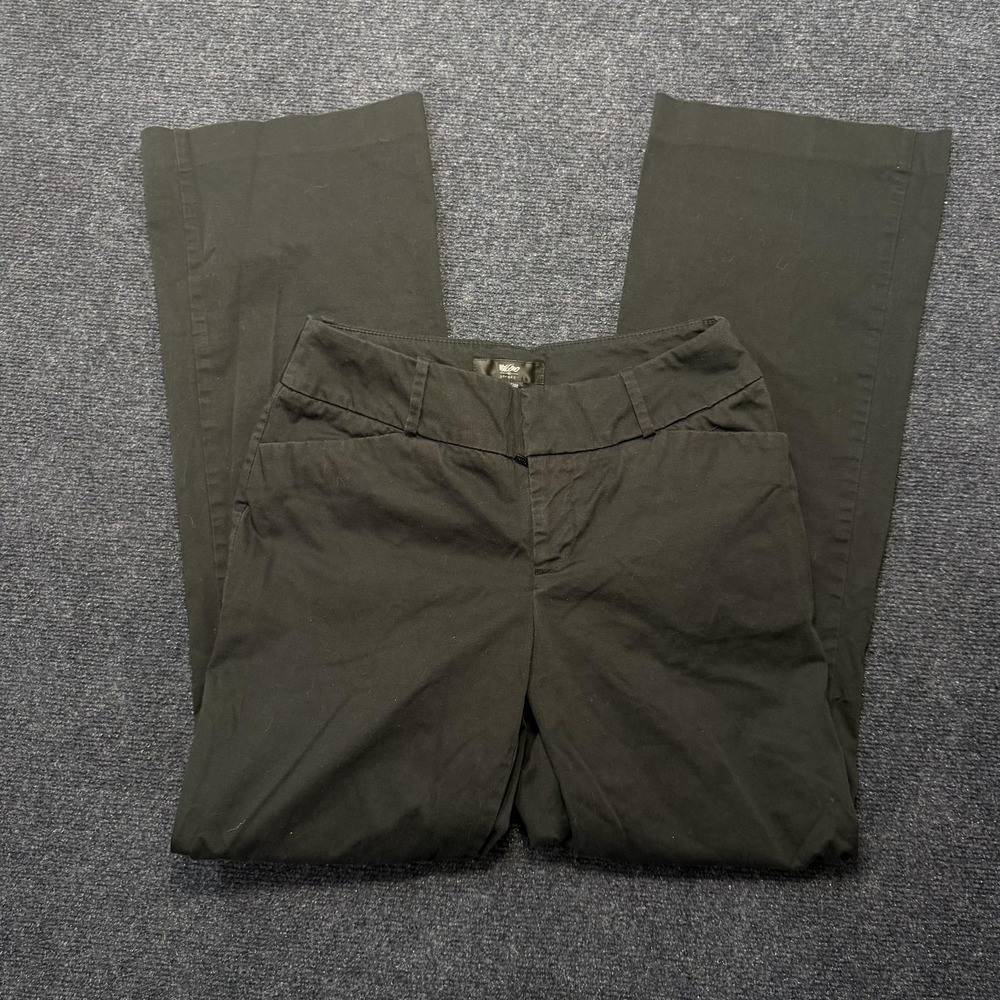 Mossimo Black Pants Womens 6 Black Twill Chino Bootcut Stretch Career Casual